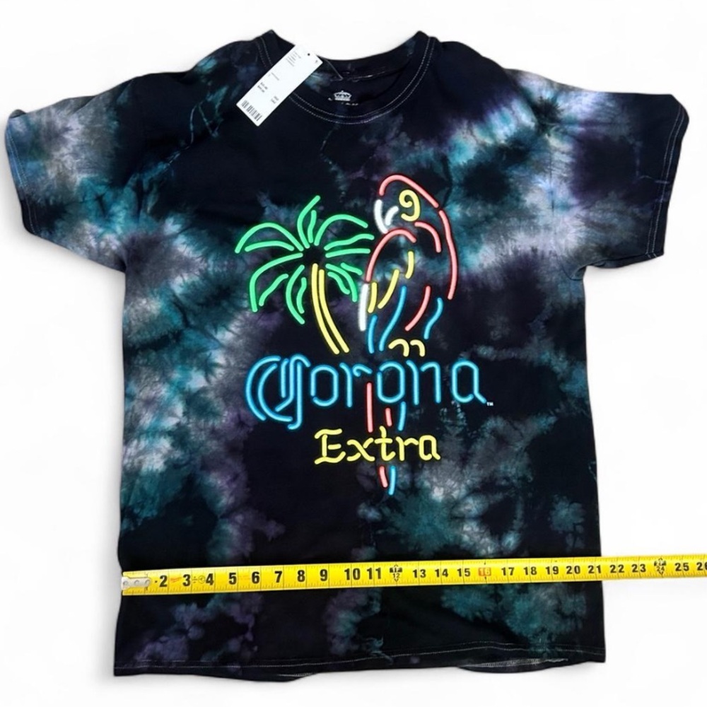 Corona Extra Tie-Dye Parrot Tee - Black and Green - Picture 4 of 7